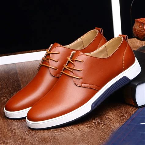 Men Work Shoes Spring 2018 Business Shoes Fashion Comfortable Flat
