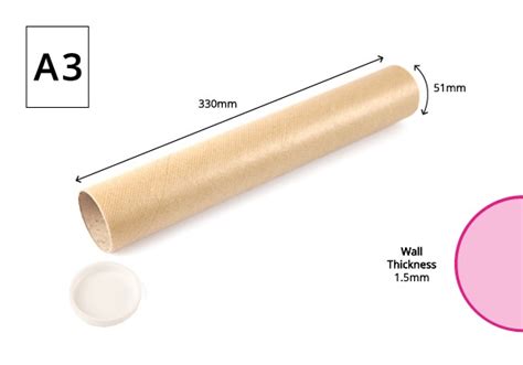 A3 Cardboard Postal Tubes Fully Recyclable