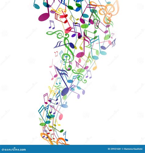 Buntes Musicnotes Stock Abbildung Illustration Von Musiker 29931681