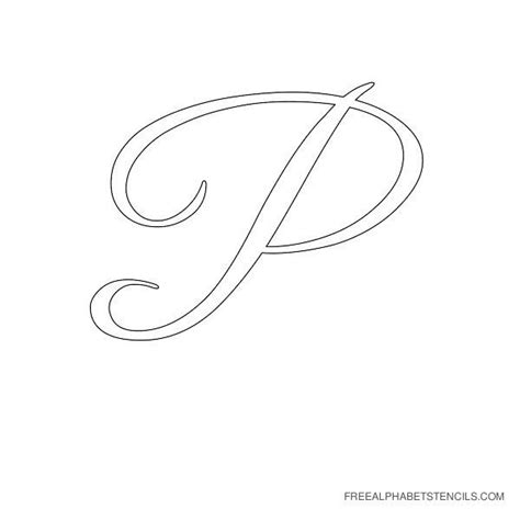 How to draw a cartoon mouse from cursive letter a shape : 5 Best Images of Printable Letter Stencils P - Letter P ...