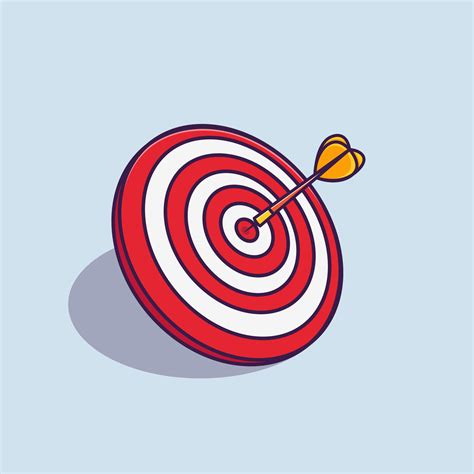 Bullseye Cartoon Vector Icon Illustration Isolated Object 9887081
