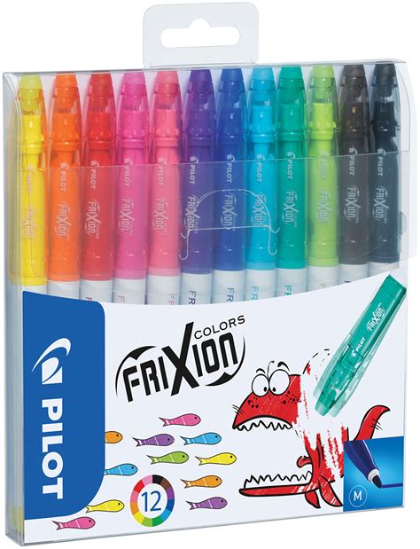 Pilot Frixion Colors Erasable Fibre Tip Pen Assorted Pack Of 12