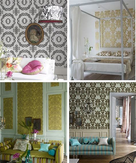 Decorating walls with fabric instead of wallpaper or paint is a great option for renters or 2 positioning and cutting the fabric. Michelle Kroll Design: DIY Fabric Wallpaper
