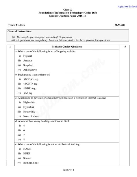 Cbse Sample Paper Class 10 Fit Example Papers