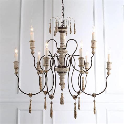 8 Light Shabby Chic French Country Chandeliers Retro White Lnc Home
