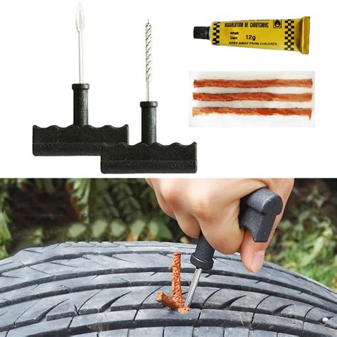 Set Car Tire Repair Kit Professional Tubeless Auto Tire Tyre Puncture Plug Repair Tool Car