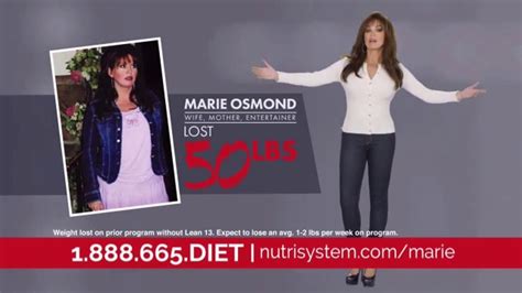 Nutrisystem Lean13 Tv Spot First Step Feat Marie Osmond Dan Marino Ispot Tv