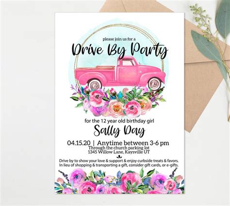Of course, aside from actually planning the party, the host would also need to send invitations to the guests, too; Pin on Drive by Shower Invitations