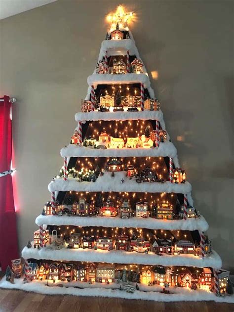 40 Unique Christmas Trees Ideas And Designs Unique Christmas Trees Christmas Tree Village