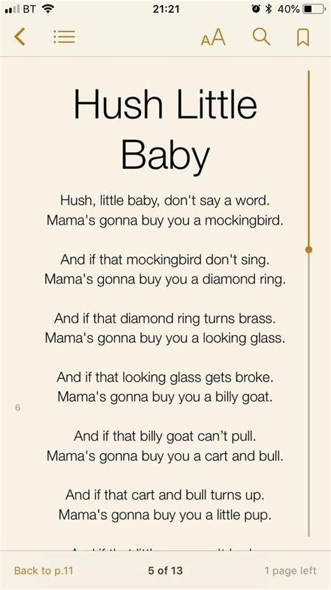 Lullaby Lyrics Ebook For Phone And Tablet New Baby And Toddler