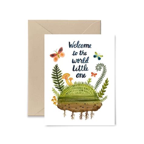 Welcome To The World Little One Baby Card Congratulations Etsy Australia