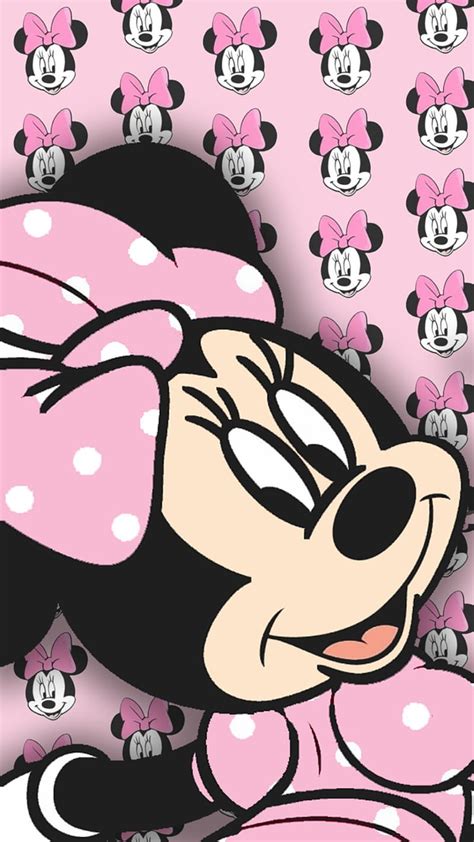 Minnie Mouse Negras Disney Rosas Fondo De Pantalla De Teléfono Hd