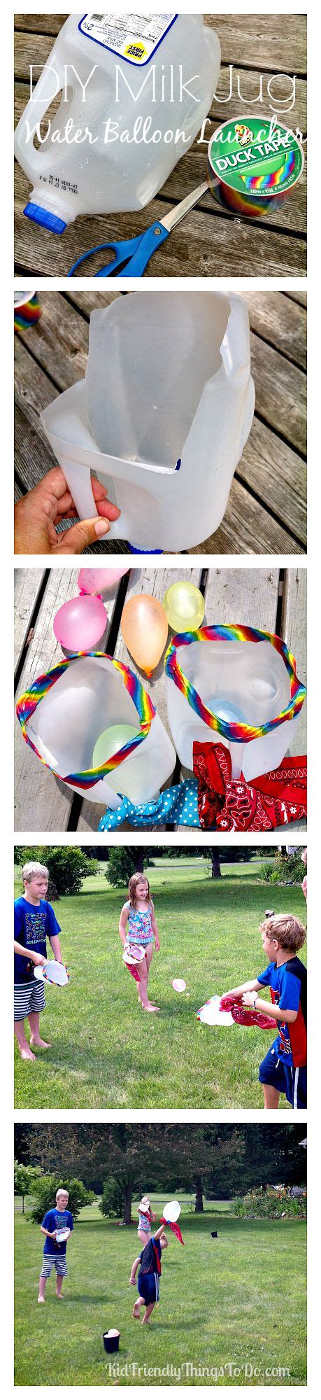 Diy Milk Jug Water Balloon Launch Outdoor Summer Game For Kids