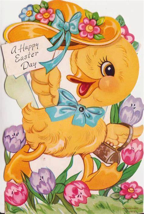 See more ideas about easter clipart, easter, clip art. Items similar to Vintage 1940s A Happy Easter Day Chick ...