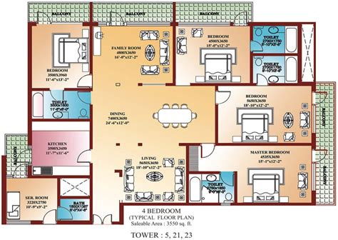 Open floor plan featuring 12′ ceilings in foyer, great room, rear covered porch, & dining. Awesome 4 Bedroom House Plans In India - New Home Plans Design