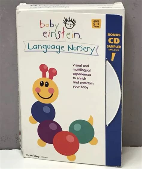Disney Baby Einstein Language Nursery Vhs Video Tape And Cd Disc Sampler