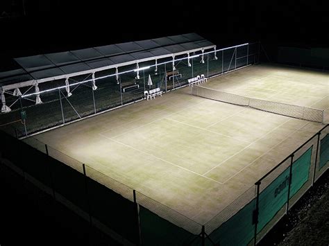 Tweener Led Lighting Systems For Outdoor Tennis And Pickeball Courts
