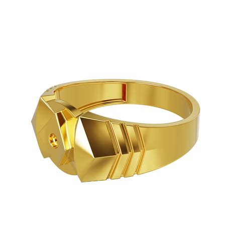 Plain Square Design Gold Ring 01 01 Spe Goldchennai