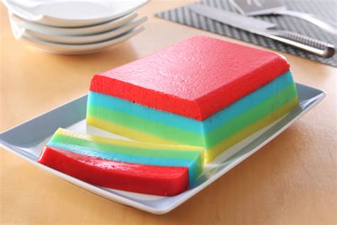 Rainbow Jell O Dessert Slices Recipe Kraft Recipes
