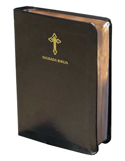 Biblia Católica En Español Símil Piel Negro Tamaño Compacto Libro Club