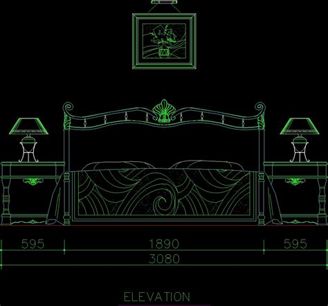 Classical Beds Dwg Block For Autocad • Designs Cad