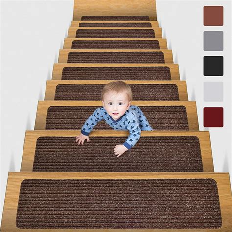 Mbigm Striped Indoor And Outdoor Non Slip Stair Treads Carpet Stair