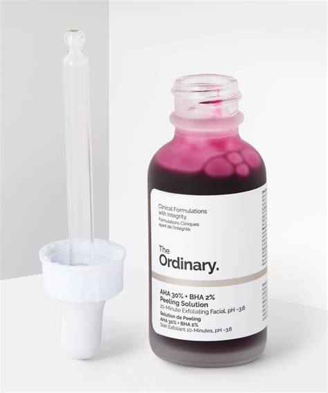 It looks like fresh placenta, tingles like mint chapstick, and costs less than a frappuccino. The Ordinary AHA 30% + BHA 2% Peeling Solution 30ml ...
