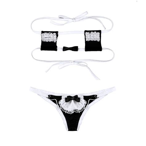 Pcs Sexy Mini Micro Bikinis Women Maid Lingerie Bikini Anime 15840