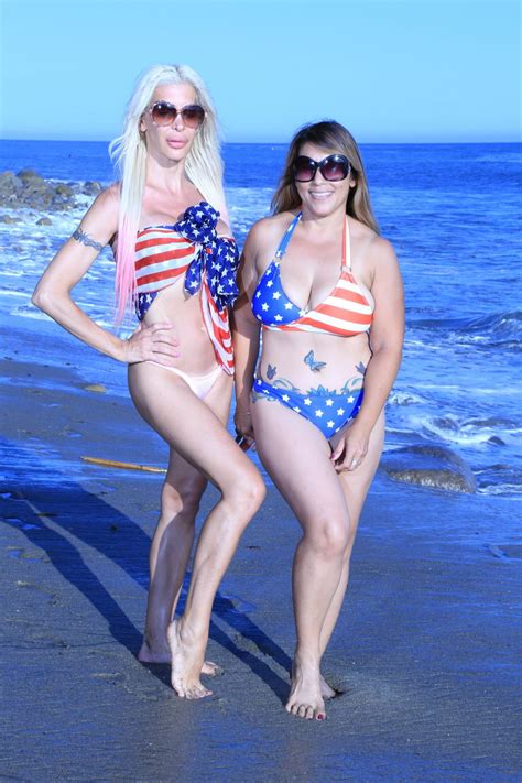 Angelique Frenchy Morgan And Jenna Urban At A Beach In Malibu Hawtcelebs