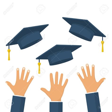 Flying Graduation Caps Clip Art 10 Free Cliparts Download Images On