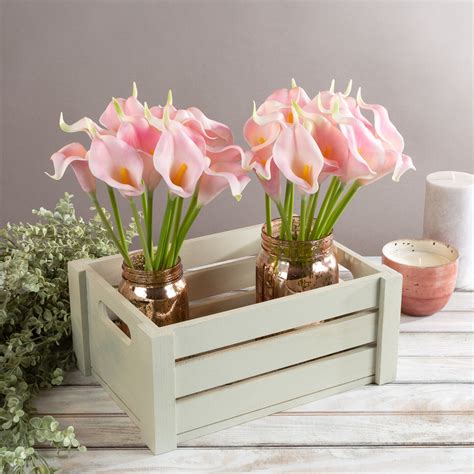 Pure Garden Artificial Calla Lily Real Touch Fake Flowers Pc Bundle