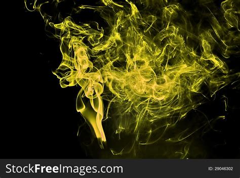 Abstract Yellow Smoke On Black Background Free Stock Images And Photos