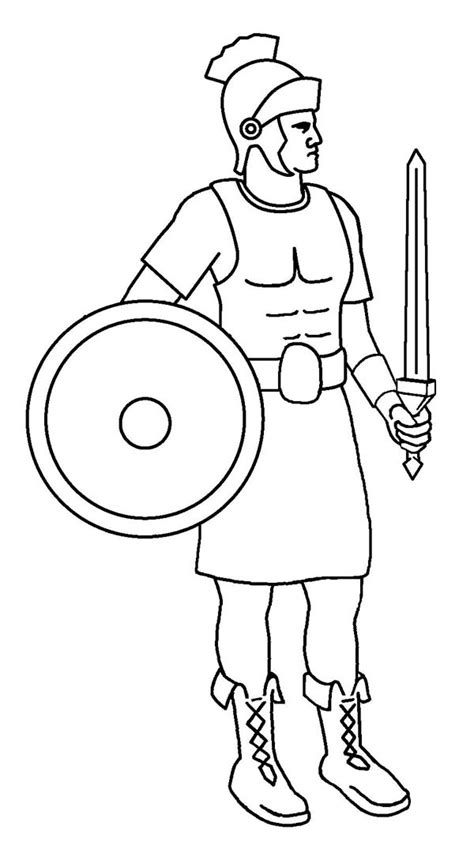Roman soldier helmet coloring page free printable coloring pages. A Roman Soldier from Late Ancient Rome Coloring Page - NetArt