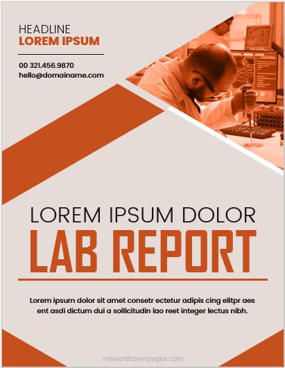 Lab Report Cover Page Templates Download Edit And Print