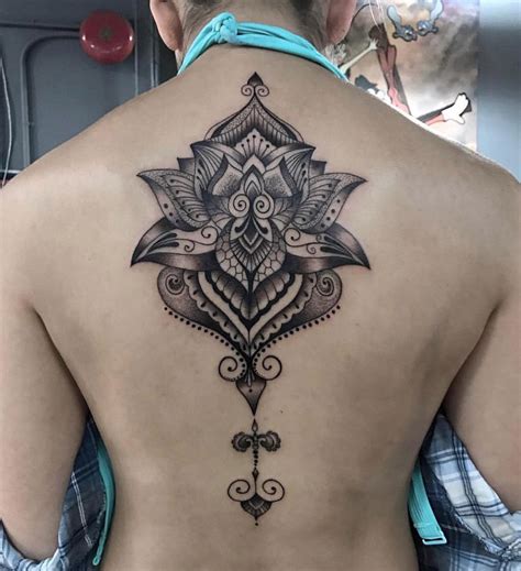 Lotus Mandala Back Tattoo Mandala Tattoo Design Tattoo Designs For Women Tattoo Designs