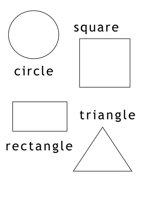 Worksheet Geometric Shapes For Kindergarten