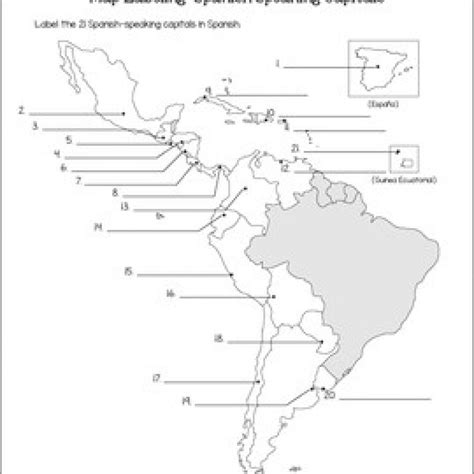 Printable Map Of Spanish Speaking Countries Free Printable Maps Gambaran