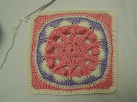 Cromads Popcorn Star Crochet Blocks Crochet Square Patterns Crochet