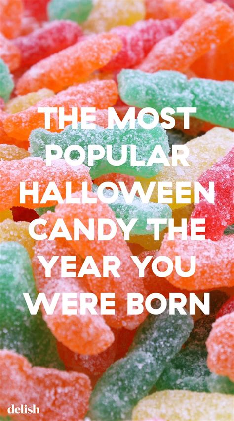 A Pile Of Gummy Bears With The Words The Most Popular Halloween Candy