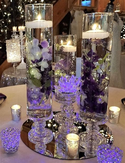 Purple And Lavender Wedding Centerpiece Fall Wedding Flowers Red Grey