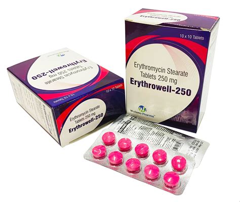 Erywell 3 Year Erythromycin Tablets 10 X 10 Packaging Type Blister