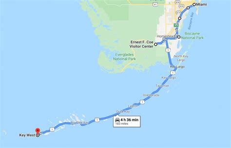 Map Miami To Florida Keys