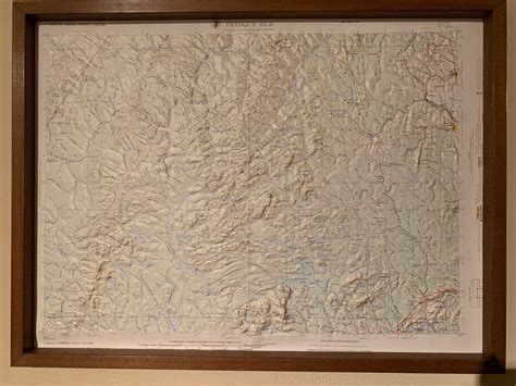Presque Isle Hubbard Raised Relief Maps With Original Etsy