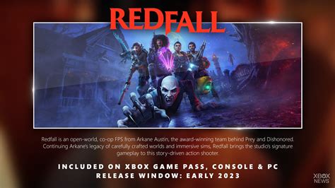 xbox news on twitter a new look at redfall gameplay coming to xbox game pass and releasing