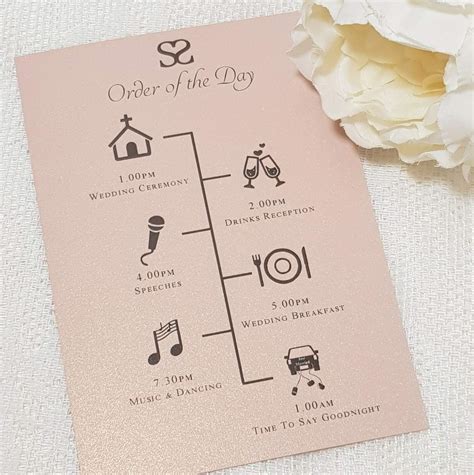 Wedding Ceremony Stationery What Is A Wedding Order Of The Day
