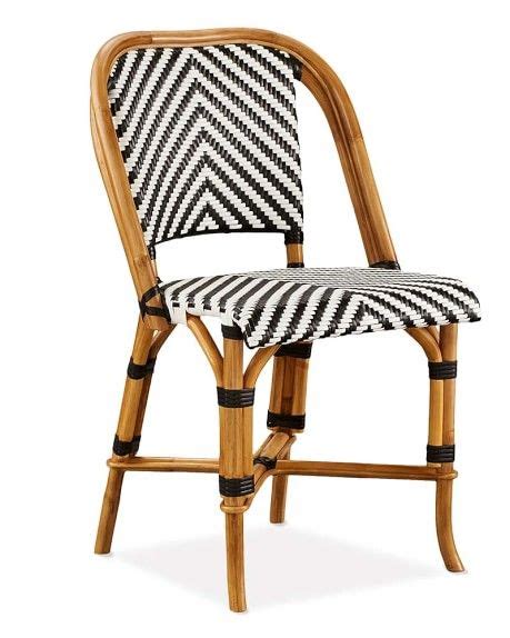 They are sure to add a touch of elegance and variety to your business or home. Parisian Bistro Woven Side Chair, Black/White in 2020 ...