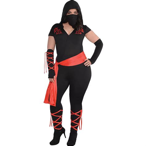 Adult Dragon Fighter Ninja Costume Plus Size Party City