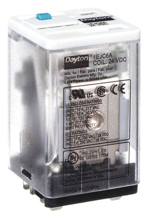 Dayton Socket Mounted A Current Rating General Purpose Relay Ejc Ejc Grainger