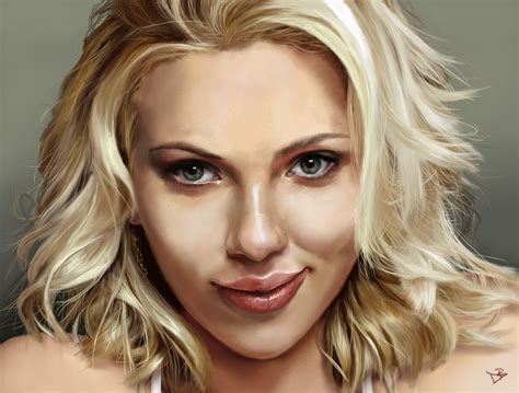 Scarlett Johansson Portrait Updated By Daveastation On Deviantart