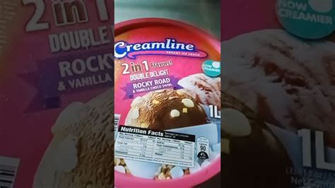 creamline creamy ice cream 2 and 1 flavors double delight androcky road vannila choco swirl shorts